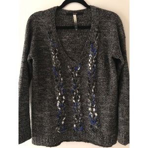Kensie Marled V-Neck Sweater